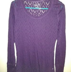 Purple long sleeve top